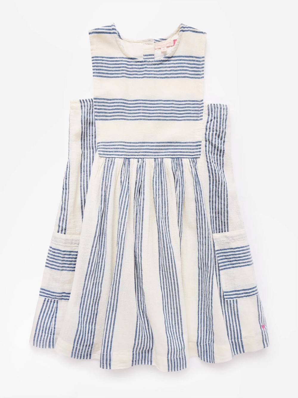 Pink Chicken Striped Sleeveless Courtina Dress 6